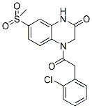 4-[(2-CHLOROPHENYL)ACETYL]-7-(METHYLSULFONYL)-3,4-DIHYDROQUINOXALIN-2(1H)-ONE Struktur