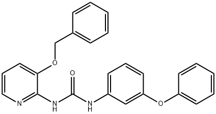 1-(3-(PHENYLMETHOXY)(2-PYRIDYL))-3-(3-PHENOXYPHENYL)UREA Struktur