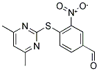 4-(4,6-DIMETHYL-PYRIMIDIN-2-YLSULFANYL)-3-NITRO-BENZALDEHYDE Struktur