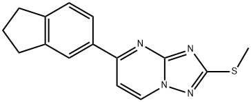 5-(2,3-DIHYDRO-1H-INDEN-5-YL)[1,2,4]TRIAZOLO[1,5-A]PYRIMIDIN-2-YL METHYL SULFIDE Struktur