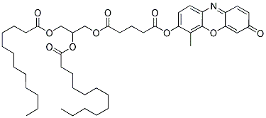 1,2-DI-O-LAURYL-RAC-GLYCERO-3-GLUTARIC ACID 6'-METHYLRESORUFIN ESTER Struktur