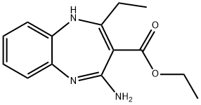 4-AMINO-2-ETHYL-1H-BENZO[B][1,4]DIAZEPINE-3-CARBOXYLIC ACID ETHYL ESTER Struktur