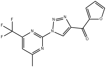 2-FURYL(1-[4-METHYL-6-(TRIFLUOROMETHYL)-2-PYRIMIDINYL]-1H-1,2,3-TRIAZOL-4-YL)METHANONE Struktur