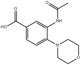 3-ACETYLAMINO-4-MORPHOLIN-4-YL-BENZOIC ACID Struktur