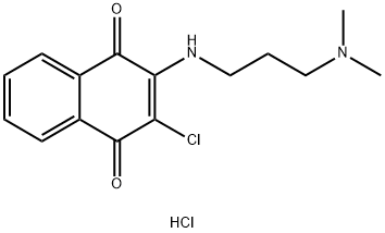 3-CHLORO-N-[3-(DIMETHYLAMINO)PROPYL]-1,4-DIOXO-1,4-DIHYDRO-2-NAPHTHALENAMINIUM CHLORIDE Struktur