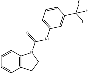 INDOLINYL((3-(TRIFLUOROMETHYL)PHENYL)AMINO)METHANE-1-THIONE Struktur