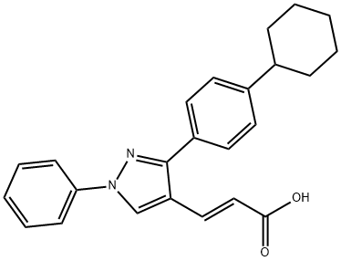 (E)-3-[3-(4-CYCLOHEXYLPHENYL)-1-PHENYL-1H-PYRAZOL-4-YL]-2-PROPENOIC ACID Struktur