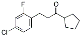 2-(4-CHLORO-2-FLUOROPHENYL)ETHYL CYCLOPENTYL KETONE Struktur