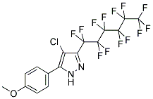 4-CHLORO-5-(4-METHOXYPHENYL)-3-PERFLUOROHEXYLPYRAZOLE Struktur