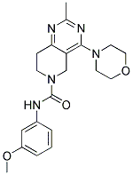 2-METHYL-4-MORPHOLIN-4-YL-7,8-DIHYDRO-5H-PYRIDO[4,3-D]PYRIMIDINE-6-CARBOXYLIC ACID (3-METHOXY-PHENYL)-AMIDE Struktur