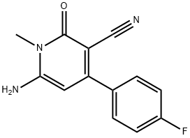 6-AMINO-4-(4-FLUOROPHENYL)-1-METHYL-2-OXO-1,2-DIHYDROPYRIDINE-3-CARBONITRILE Struktur