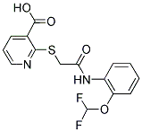 2-[(2-DIFLUOROMETHOXY-PHENYLCARBAMOYL)-METHYLSULFANYL]-NICOTINIC ACID Struktur