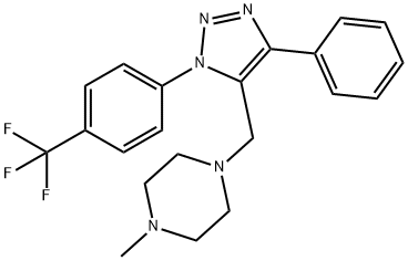 1-METHYL-4-((4-PHENYL-1-[4-(TRIFLUOROMETHYL)PHENYL]-1H-1,2,3-TRIAZOL-5-YL)METHYL)PIPERAZINE Struktur