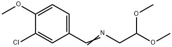 N-[(E)-(3-CHLORO-4-METHOXYPHENYL)METHYLIDENE]-2,2-DIMETHOXY-1-ETHANAMINE Struktur