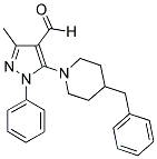 5-(4-BENZYL-PIPERIDIN-1-YL)-3-METHYL-1-PHENYL-1H-PYRAZOLE-4-CARBALDEHYDE Struktur