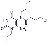 N-(6-AMINO-2,4-DIOXO-1-PROPYL-1,2,3,4-TETRAHYDROPYRIMIDIN-5-YL)-N-BUTYL-4-CHLOROBUTANAMIDE Struktur