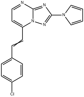 7-(4-CHLOROSTYRYL)-2-(1H-PYRROL-1-YL)[1,2,4]TRIAZOLO[1,5-A]PYRIMIDINE Struktur