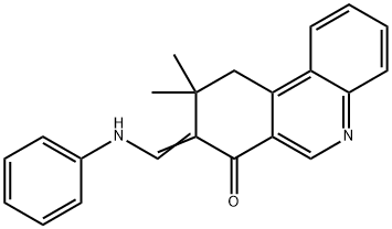 8-[(Z)-ANILINOMETHYLIDENE]-9,9-DIMETHYL-9,10-DIHYDRO-7-PHENANTHRIDINONE Struktur