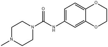 N-(2,3-DIHYDRO-1,4-BENZODIOXIN-6-YL)-4-METHYLTETRAHYDRO-1(2H)-PYRAZINECARBOXAMIDE Struktur