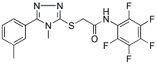 2-([4-METHYL-5-(3-METHYLPHENYL)-4H-1,2,4-TRIAZOL-3-YL]SULFANYL)-N-(2,3,4,5,6-PENTAFLUOROPHENYL)ACETAMIDE Struktur