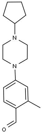 4-(4-CYCLOPENTYLPIPERAZIN-1-YL)-2-METHYLBENZALDEHYDE Struktur