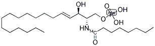 N-OCTANOYL SPHINGOSINE-1-PHOSPHATE, [OCTANOYL-1-14C] Struktur