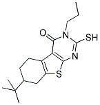 7-TERT-BUTYL-2-MERCAPTO-3-PROPYL-5,6,7,8-TETRAHYDRO[1]BENZOTHIENO[2,3-D]PYRIMIDIN-4(3H)-ONE Struktur