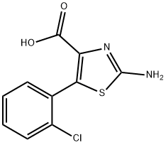 2-AMINO-5-(2-CHLOROPHENYL)-1,3-THIAZOLE-4-CARBOXYLIC ACID Struktur