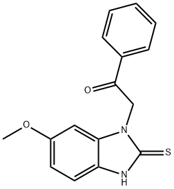 2-(6-METHOXY-2-THIOXO-2,3-DIHYDRO-1H-1,3-BENZIMIDAZOL-1-YL)-1-PHENYL-1-ETHANONE Struktur