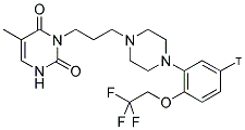 5-METHYL-3-[3-[3-[4-[2-(2,2,2-TRIFLUOROETHOXY)-[5-3H]-PHENYL]-1-PIPERAZINYL]PROPYL]-2,4-(1H,3H)-PYRIMIDINEDIONE] Struktur