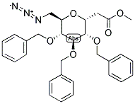 2-(2,3,4-TRIBENZYL-6-AZIDO-6DEOXY-ALPHA-D-GLUCOPYRANOSYL)-ACETIC ACID METHYL ESTER Struktur