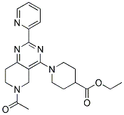 1-(6-ACETYL-2-PYRIDIN-2-YL-5,6,7,8-TETRAHYDRO-PYRIDO[4,3-D]PYRIMIDIN-4-YL)-PIPERIDINE-4-CARBOXYLIC ACID ETHYL ESTER Struktur