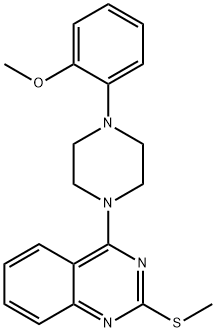 4-[4-(2-METHOXYPHENYL)PIPERAZINO]-2-(METHYLSULFANYL)QUINAZOLINE Struktur