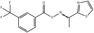 2-(([3-(TRIFLUOROMETHYL)BENZOYL]OXY)ETHANIMIDOYL)-1,3-THIAZOLE Struktur