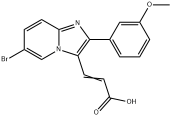 3-[6-BROMO-2-(3-METHOXY-PHENYL)-IMIDAZO[1,2-A]-PYRIDIN-3-YL]-ACRYLIC ACID Struktur