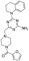 (4-((4-AMINO-6-(3,4-DIHYDROQUINOLIN-1(2H)-YL)-1,3,5-TRIAZIN-2-YL)METHYL)PIPERAZIN-1-YL)(FURAN-2-YL)METHANONE Struktur