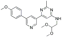 (2,2-DIMETHOXY-ETHYL)-(6-[5-(4-METHOXY-PHENYL)-PYRIDIN-3-YL]-2-METHYL-PYRIMIDIN-4-YL)-AMINE Struktur