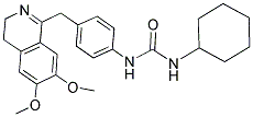 1-(4-((6,7-DIMETHOXY(3,4-DIHYDROISOQUINOLYL))METHYL)PHENYL)-3-CYCLOHEXYLUREA Struktur