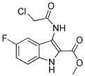 3-(2-CHLORO-ACETYLAMINO)-5-FLUORO-1H-INDOLE-2-CARBOXYLIC ACID METHYL ESTER Struktur