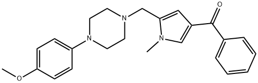 (5-([4-(4-METHOXYPHENYL)PIPERAZINO]METHYL)-1-METHYL-1H-PYRROL-3-YL)(PHENYL)METHANONE Struktur