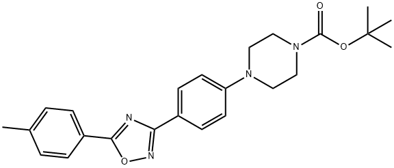 TERT-BUTYL 4-(4-[5-(4-METHYLPHENYL)-1,2,4-OXADIAZOL-3-YL]PHENYL)TETRAHYDRO-1(2H)-PYRAZINECARBOXYLATE Struktur