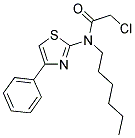 2-CHLORO-N-HEXYL-N-(4-PHENYL-1,3-THIAZOL-2-YL)ACETAMIDE Struktur