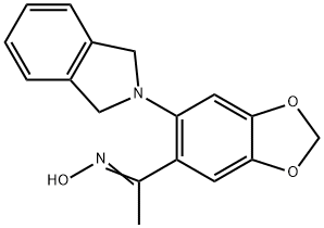 1-[6-(1,3-DIHYDRO-2H-ISOINDOL-2-YL)-1,3-BENZODIOXOL-5-YL]-1-ETHANONE OXIME Struktur