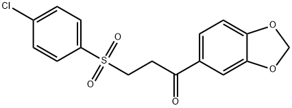 1-(1,3-BENZODIOXOL-5-YL)-3-[(4-CHLOROPHENYL)SULFONYL]-1-PROPANONE Struktur