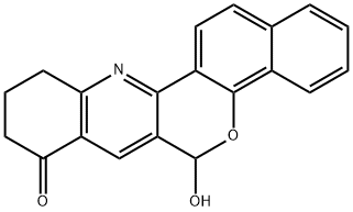 6-HYDROXY-6,9,10,11-TETRAHYDRO-8H-BENZO[7,8]CHROMENO[4,3-B]QUINOLIN-8-ONE Struktur