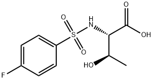 2-(4-FLUORO-BENZENESULFONYLAMINO)-3-HYDROXY-BUTYRIC ACID Struktur