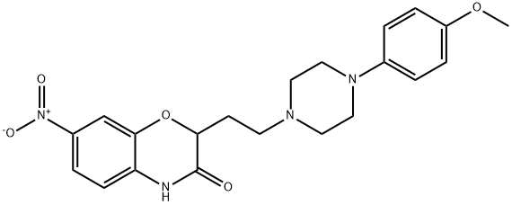 2-(2-[4-(4-METHOXYPHENYL)PIPERAZINO]ETHYL)-7-NITRO-2H-1,4-BENZOXAZIN-3(4H)-ONE Struktur