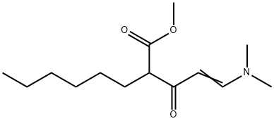 METHYL 5-(DIMETHYLAMINO)-2-HEXYL-3-OXO-4-PENTENOATE Struktur