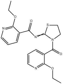 2-ETHOXY-N-(3-[(2-ETHOXY-3-PYRIDINYL)CARBONYL]-1,3-THIAZOLAN-2-YLIDEN)NICOTINAMIDE Struktur