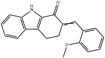 2-[(E)-(2-METHOXYPHENYL)METHYLIDENE]-2,3,4,9-TETRAHYDRO-1H-CARBAZOL-1-ONE Struktur